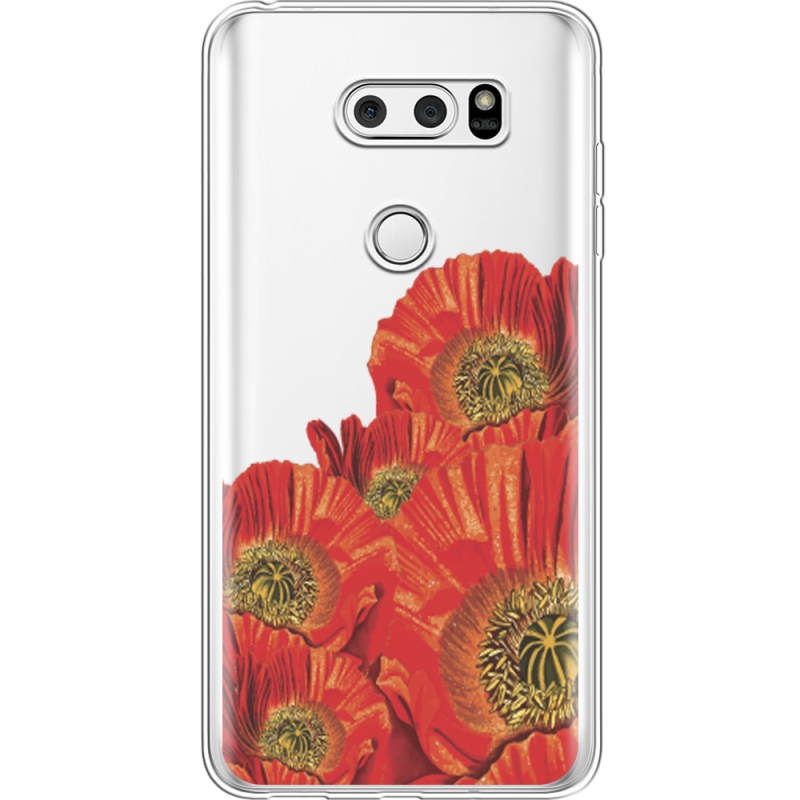 Прозрачный чехол Uprint LG V30 / V30 Plus H930DS  Red Poppies