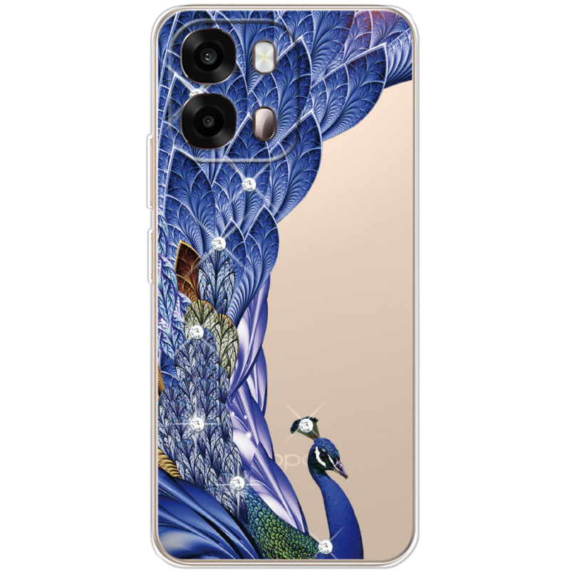 Чохол зі стразами OPPO A6s 4G Peafowl