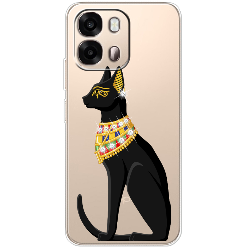Чохол зі стразами OPPO A6s 4G Egipet Cat