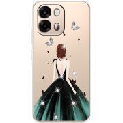 Чохол зі стразами OPPO A6s 4G Girl in the green dress