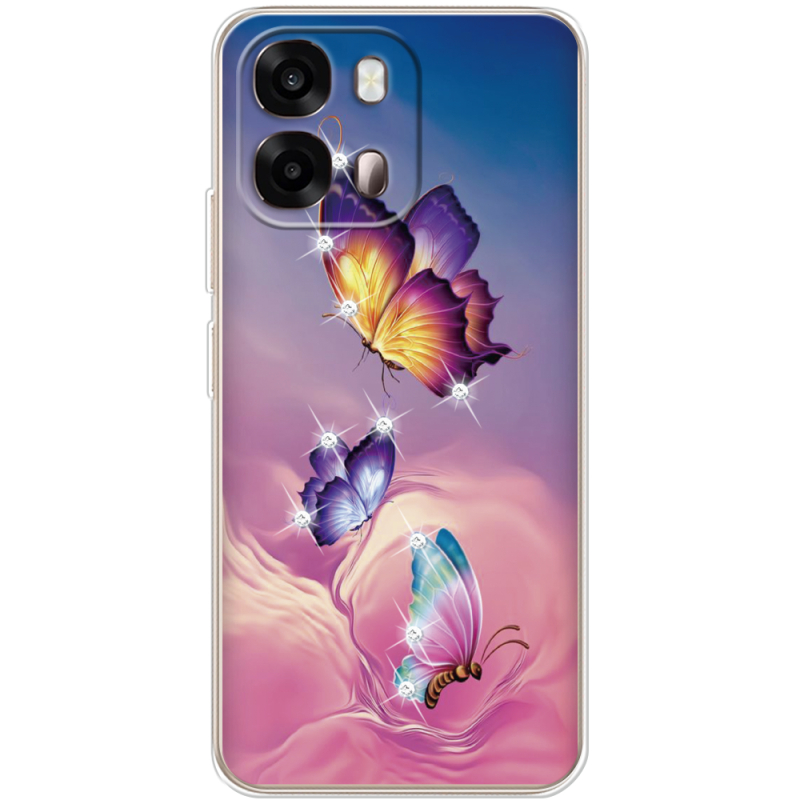 Чохол зі стразами OPPO A6s 4G Butterflies