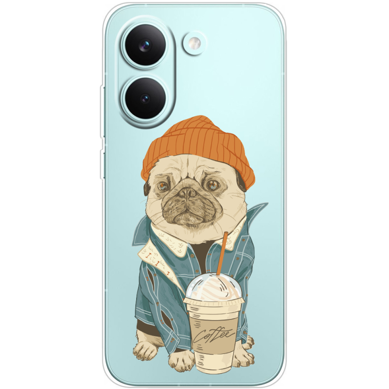 Прозорий чохол BoxFace Poco X8 Pro Dog Coffeeman