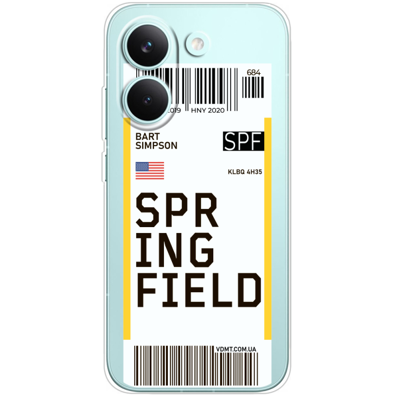 Прозорий чохол BoxFace Poco X8 Pro Ticket Springfield