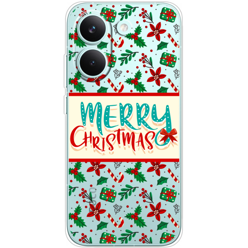 Прозорий чохол BoxFace Poco X8 Pro Vintage Christmas Pattern