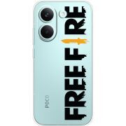 Прозорий чохол BoxFace Poco X8 Pro Free Fire Black Logo