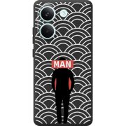 Чорний чохол BoxFace Poco X8 Pro Man Pattern