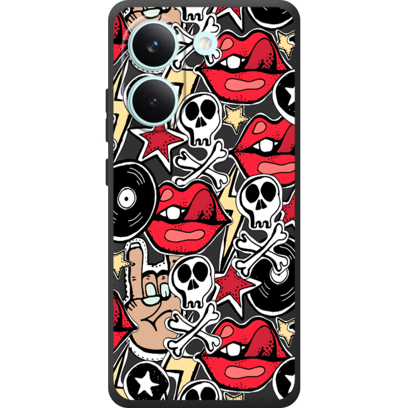 Чорний чохол BoxFace Poco X8 Pro Rock Graffiti