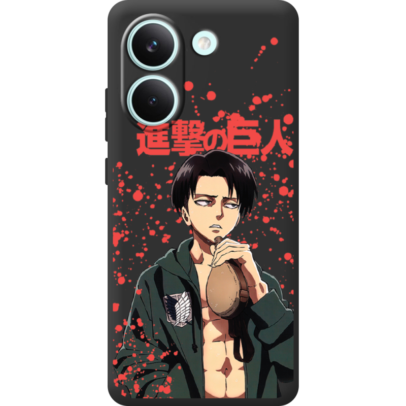 Чорний чохол BoxFace Poco X8 Pro Атака Титанов Леви