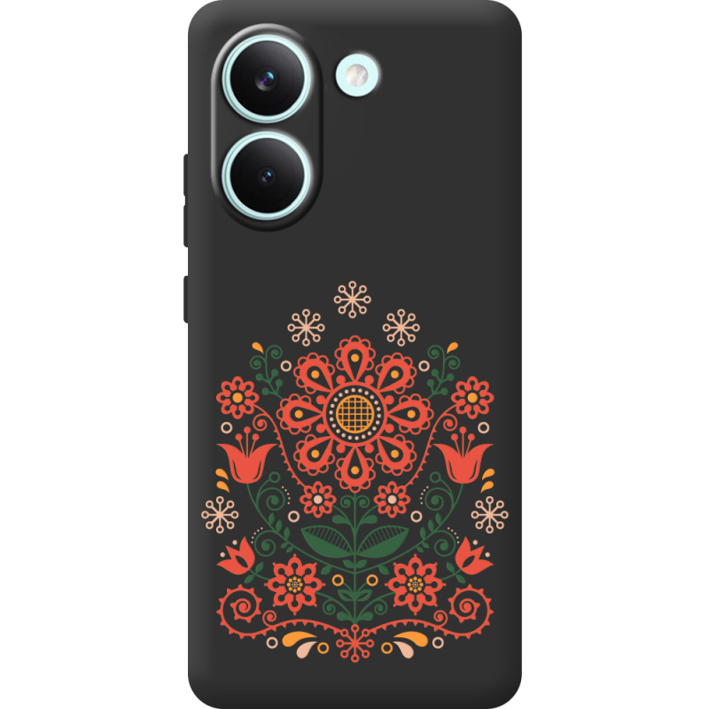 Чорний чохол BoxFace Poco X8 Pro Ukrainian Ornament