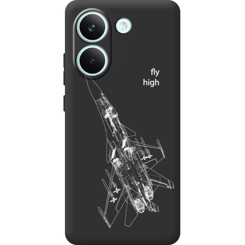 Чорний чохол BoxFace Poco X8 Pro Військовий літак