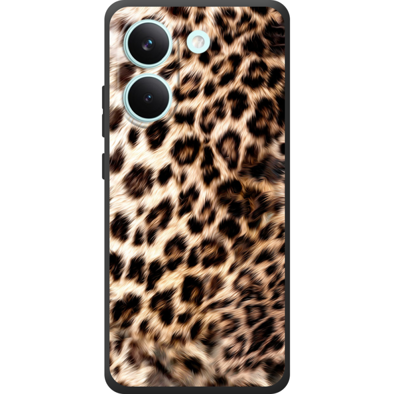 Чорний чохол BoxFace Poco X8 Pro Леопардовий