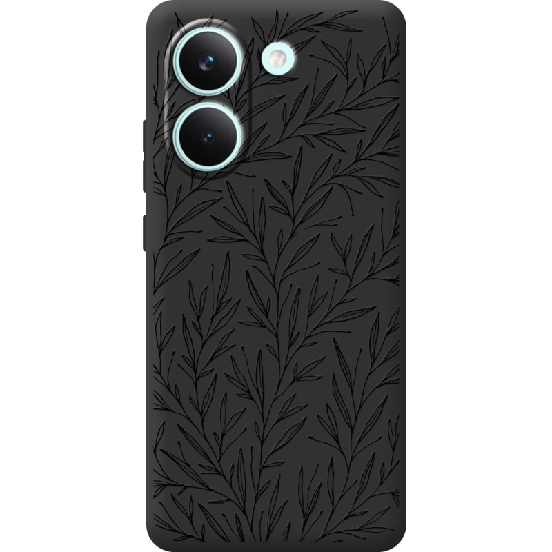 Чорний чохол BoxFace Poco X8 Pro Leaves