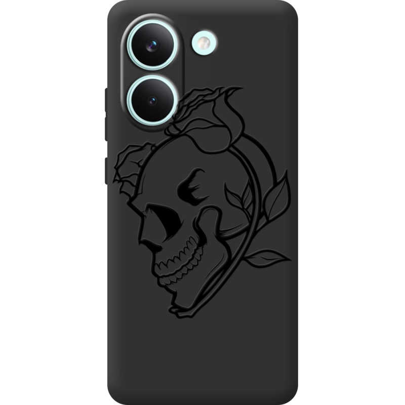 Чорний чохол BoxFace Poco X8 Pro Skull and Roses