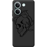 Чорний чохол BoxFace Poco X8 Pro Skull and Roses