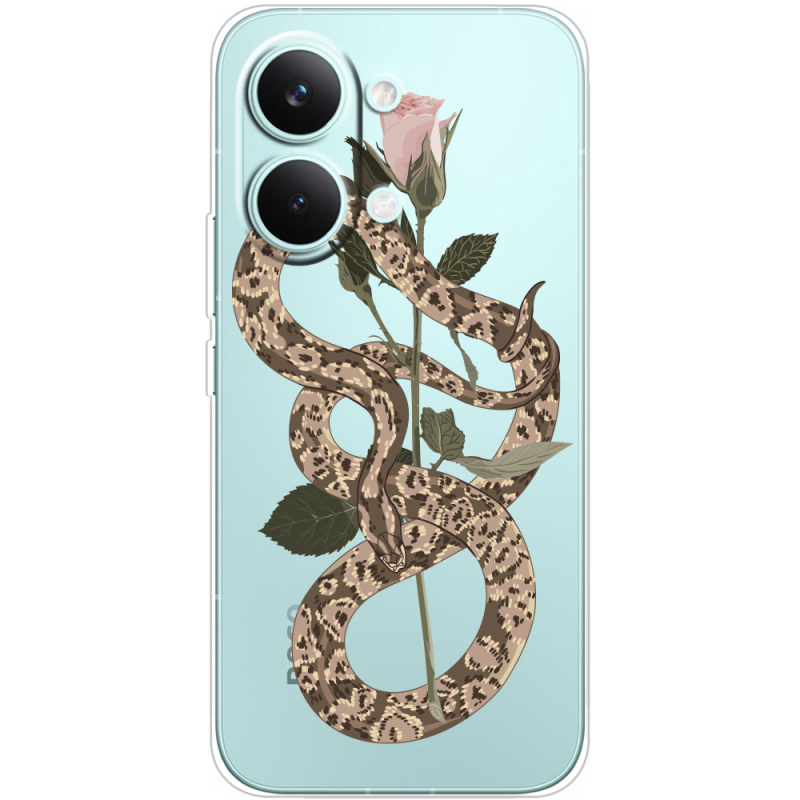 Прозорий чохол BoxFace Poco X8 Pro Max Glamor Snake