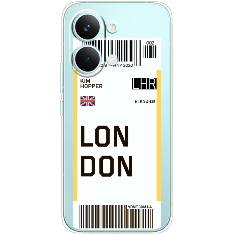 Прозорий чохол BoxFace Poco X8 Pro Max Ticket London