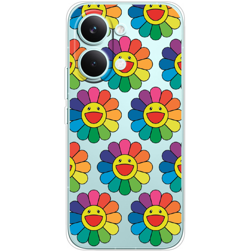 Прозорий чохол BoxFace Poco X8 Pro Max Hippie Flowers