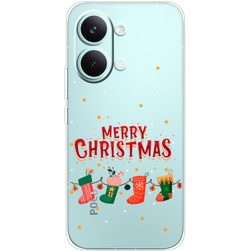 Прозорий чохол BoxFace Poco X8 Pro Max Merry Christmas
