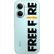 Прозорий чохол BoxFace Poco X8 Pro Max Free Fire Black Logo