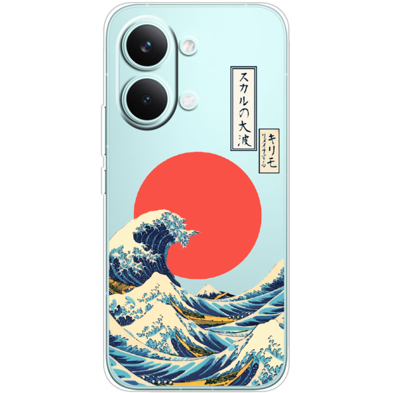 Прозорий чохол BoxFace Poco X8 Pro Max Большая волна в Канагаве