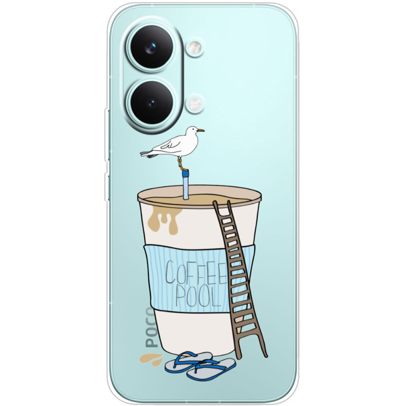 Прозорий чохол BoxFace Poco X8 Pro Max Segull in Cofee Pool