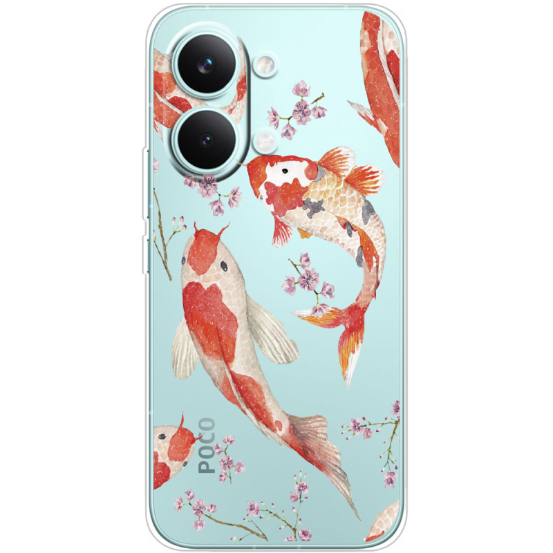 Прозорий чохол BoxFace Poco X8 Pro Max Japanese Koi Fish