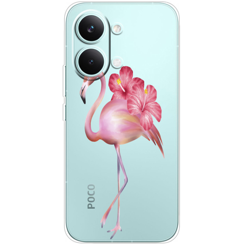 Прозорий чохол BoxFace Poco X8 Pro Max Floral Flamingo