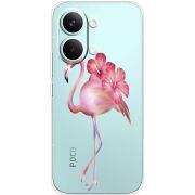 Прозорий чохол BoxFace Poco X8 Pro Max Floral Flamingo