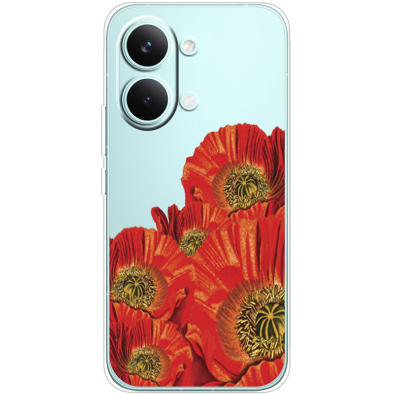 Прозорий чохол BoxFace Poco X8 Pro Max Red Poppies