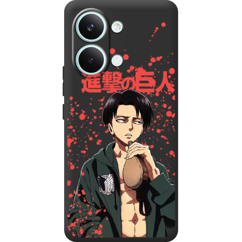 Чорний чохол BoxFace Poco X8 Pro Max Атака Титанов Леви