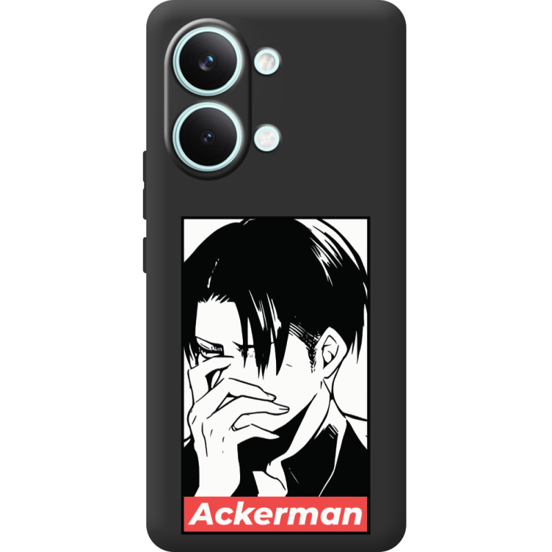 Чорний чохол BoxFace Poco X8 Pro Max Attack On Titan - Ackerman