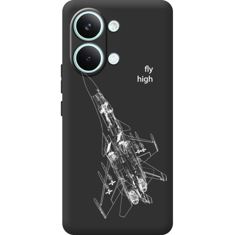 Чорний чохол BoxFace Poco X8 Pro Max Військовий літак