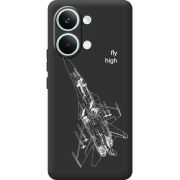 Чорний чохол BoxFace Poco X8 Pro Max Військовий літак