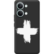 Чорний чохол BoxFace Poco X8 Pro Max Білий хрест ЗСУ