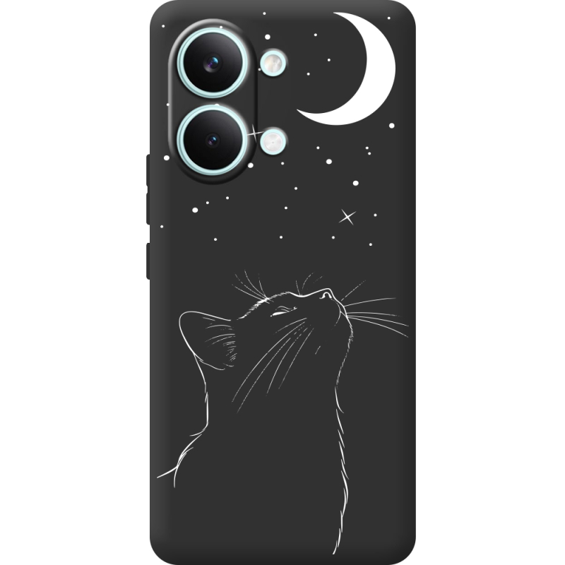 Чорний чохол BoxFace Poco X8 Pro Max Місячний кіт