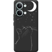 Чорний чохол BoxFace Poco X8 Pro Max Місячний кіт