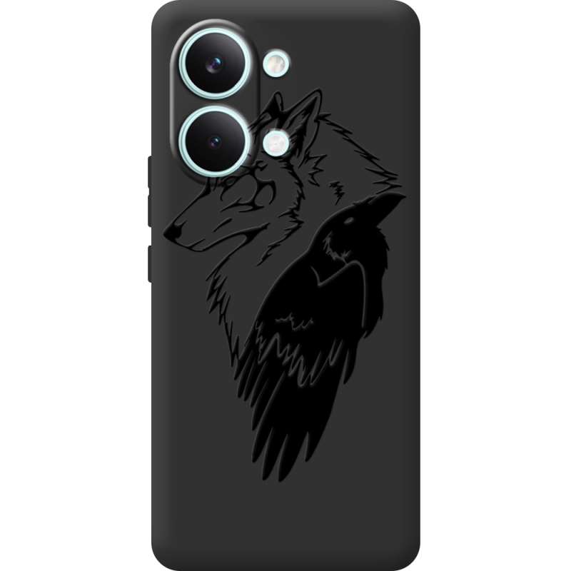 Чорний чохол BoxFace Poco X8 Pro Max Wolf and Raven