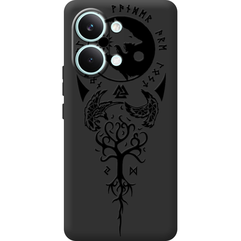 Чорний чохол BoxFace Poco X8 Pro Max Hugin and Munin