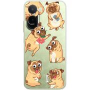 Прозорий чохол BoxFace Xiaomi Redmi A7 Pro с 3D-глазками Pug