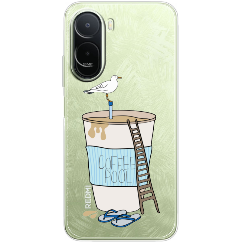 Прозорий чохол BoxFace Xiaomi Redmi A7 Pro Segull in Cofee Pool