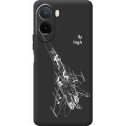 Чорний чохол BoxFace Xiaomi Redmi A7 Pro Військовий літак