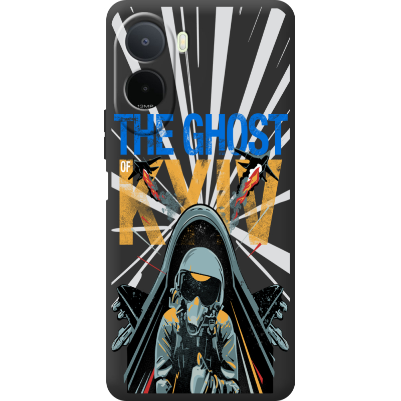 Чорний чохол BoxFace Xiaomi Redmi A7 Pro Привид Києва в дії