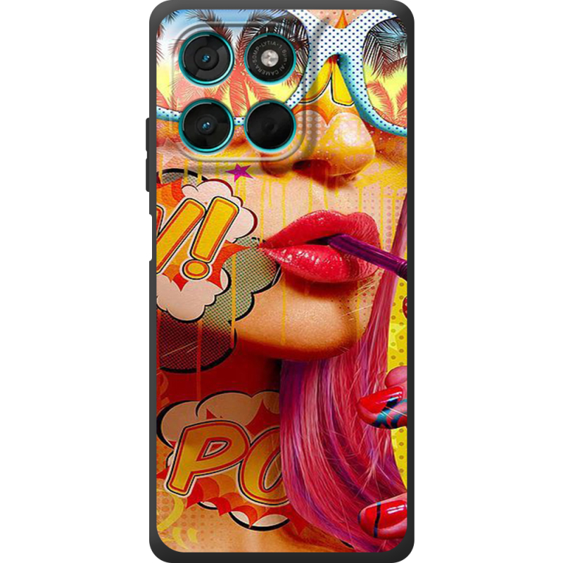 Чохол BoxFace Moto G77 Yellow Girl Pop Art