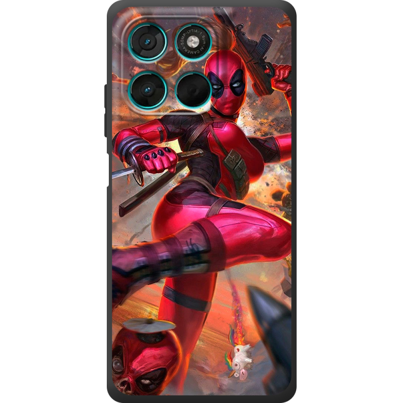 Чохол BoxFace Moto G77 Woman Deadpool