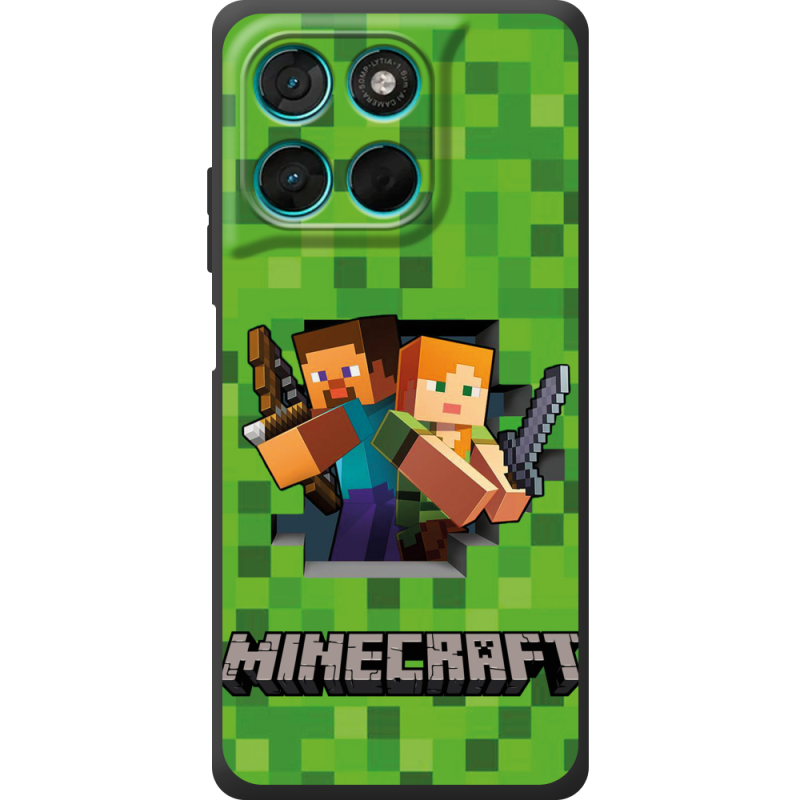 Чохол BoxFace Moto G77 Майнкрафт Стів і Алекс