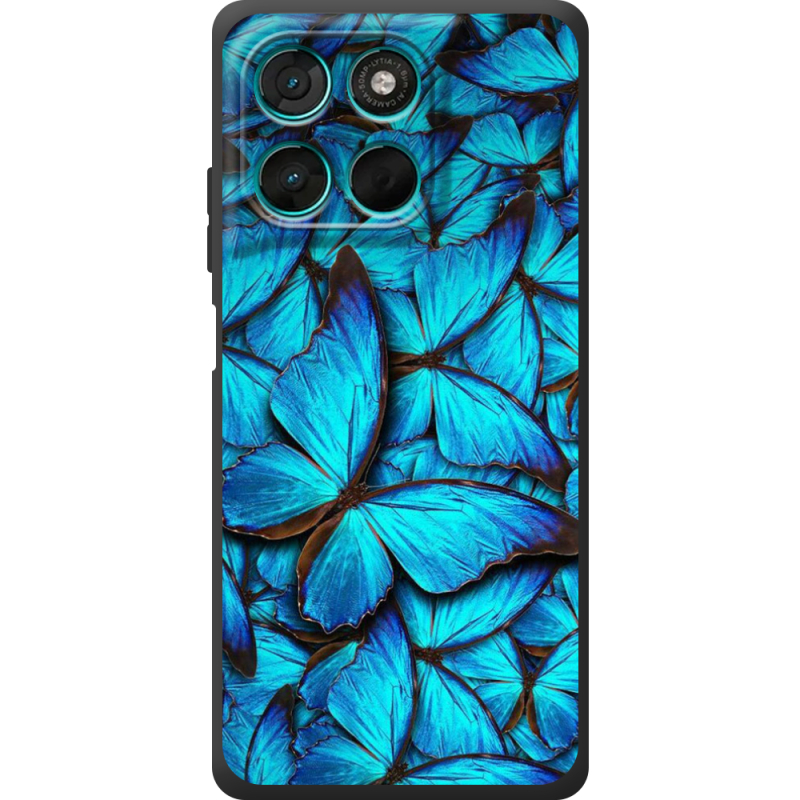 Чохол BoxFace Moto G77 лазурные бабочки