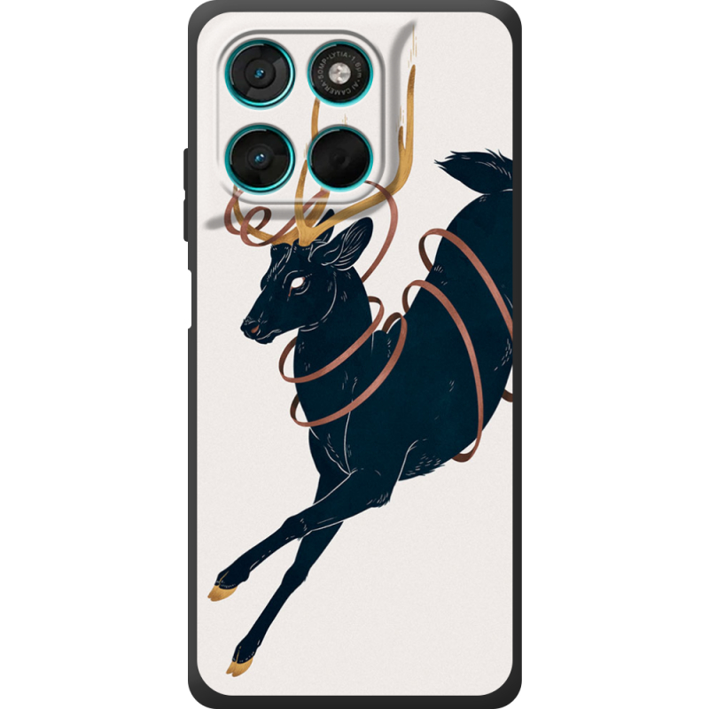 Чохол BoxFace Moto G77 Black Deer