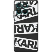 Чорний чохол BoxFace Moto G77 White Karl