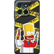Чорний чохол BoxFace Moto G77 White Bart