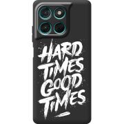 Чорний чохол BoxFace Moto G77 Hard Times Good Times
